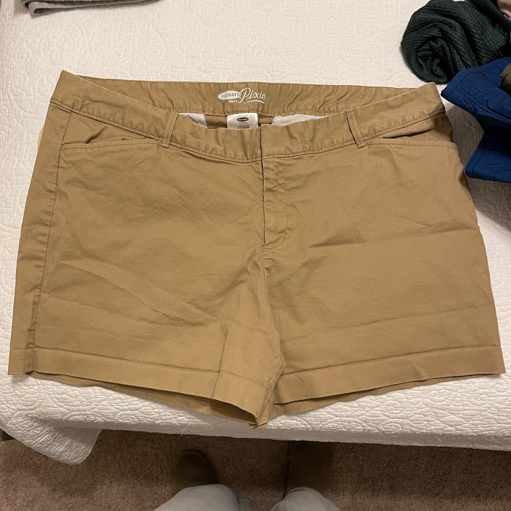 Tan Old Navy Pixie Shorts